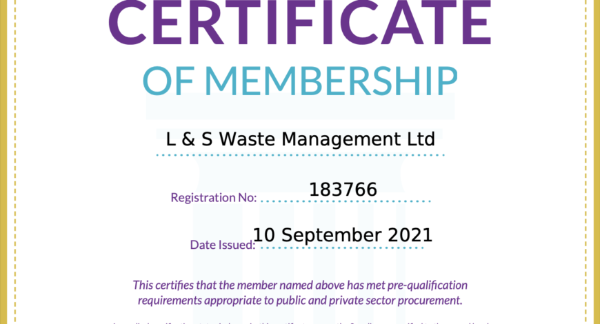 L&S Waste Management - Constructionline Gold Member